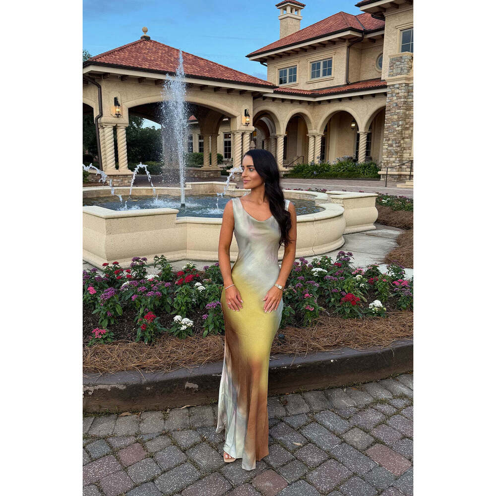 12th Tribe Dolce Golden Ombre Cowl Maxi Dress Size SS - Picture 3 of 3
